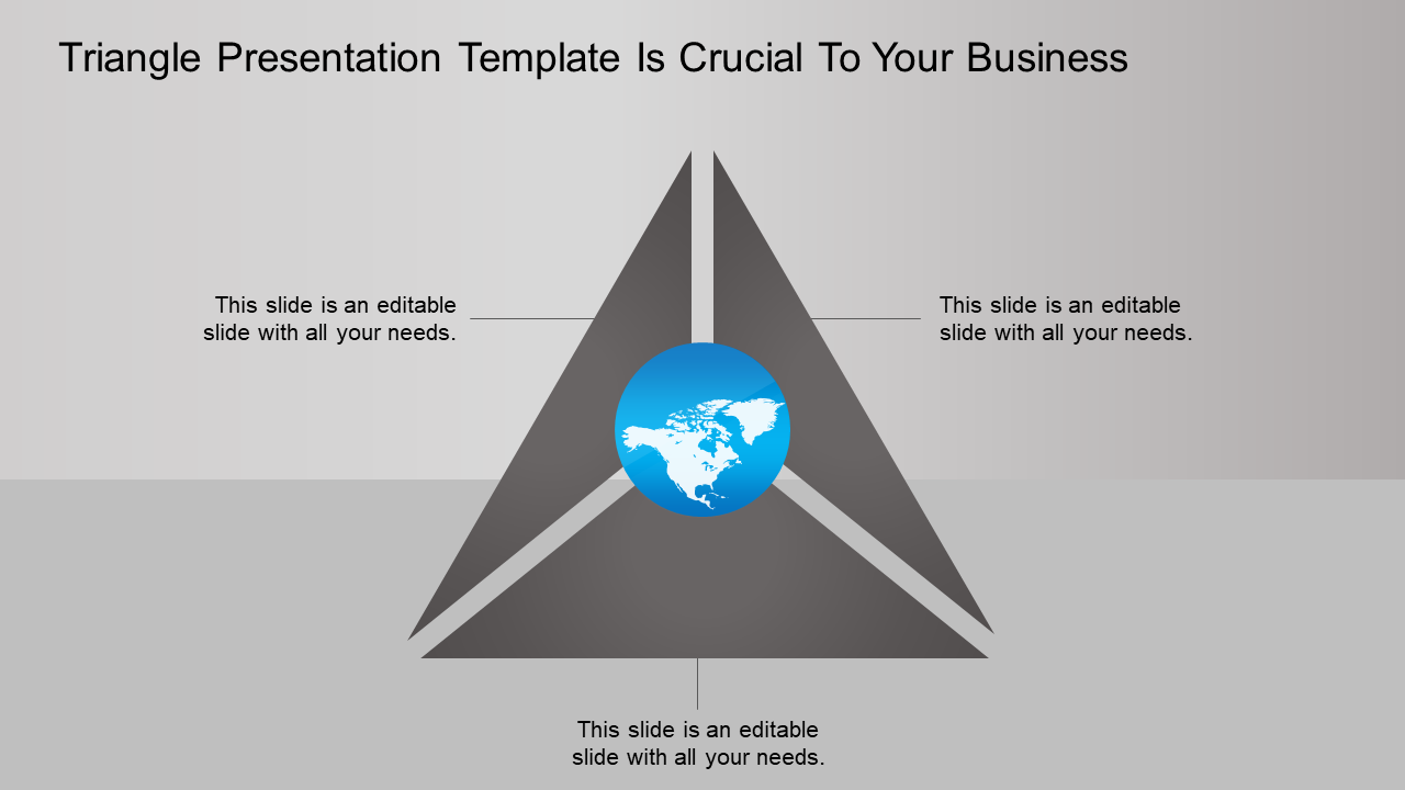triangle presentation template-gray